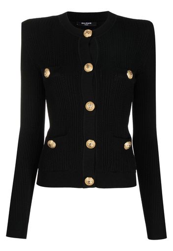 Balmain button-front knitted top - Schwarz