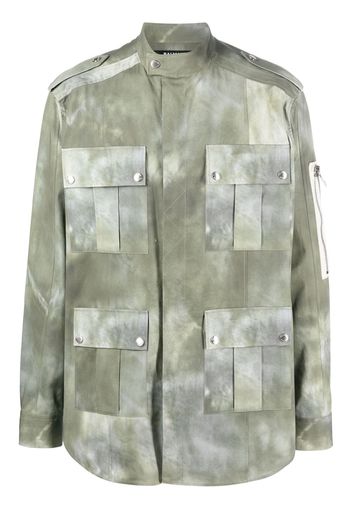 Balmain faded-effect military jacket - Grün