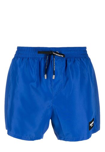 Balmain logo-patch track shorts - Blau