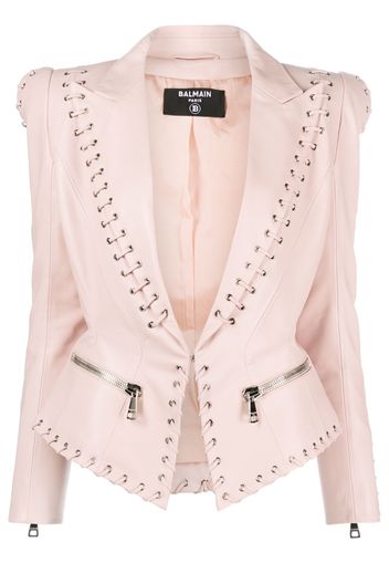 Balmain Blazer mit Ösen - Rosa