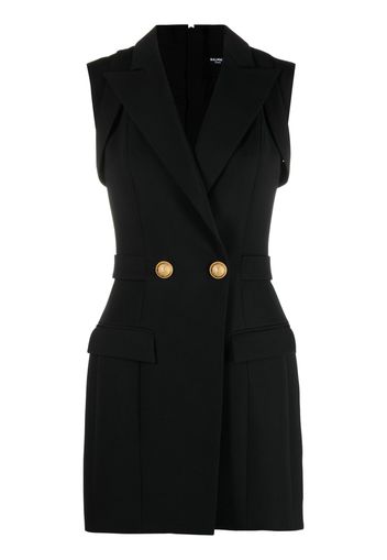 Balmain button-embellished tailored dress - Schwarz