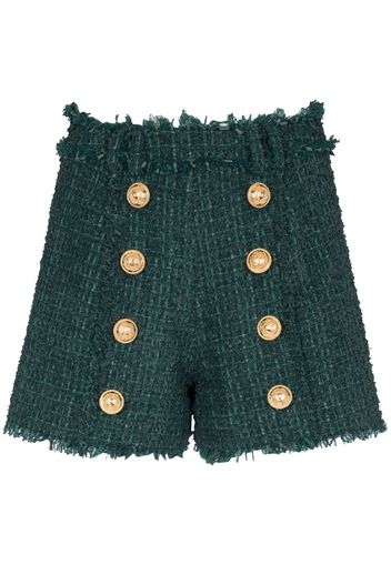 Balmain Shorts mit Knöpfen - Grün