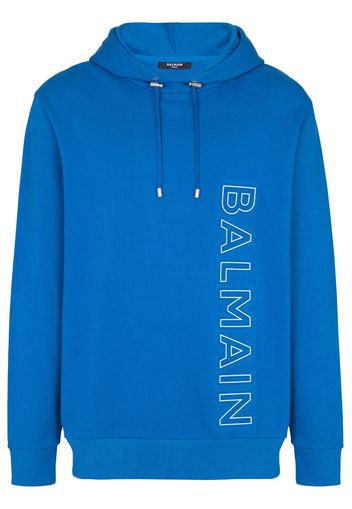 Balmain Hoodie mit Kordelzug - Blau