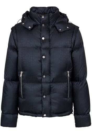 Balmain Gefütterte Jacke mit Jacquardmuster - Blau