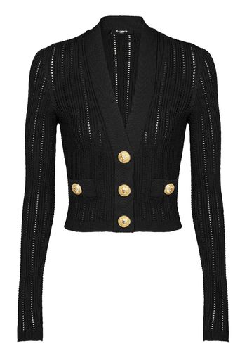 Balmain Cropped-Cardigan - 0PA