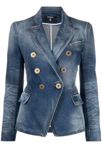 Balmain Klassische Jeansjacke - Blau