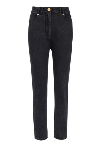 Balmain Schmale High-Rise-Jeans - Schwarz