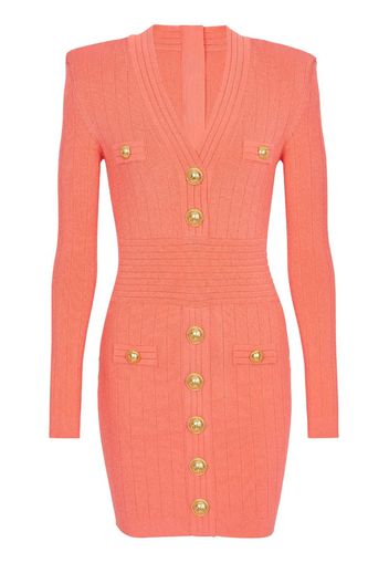 Balmain Minikleid mit V-Ausschnitt - Rosa