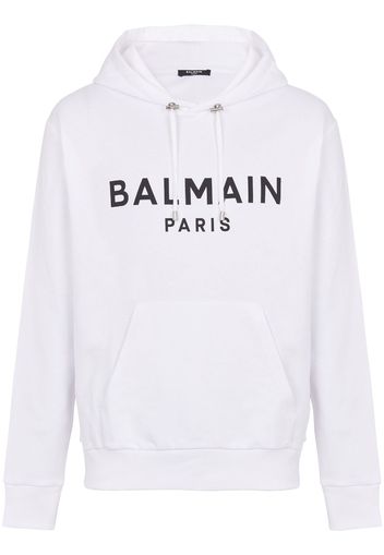 Balmain Hoodie mit Logo-Print - Weiß