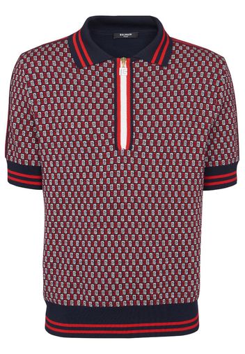 Balmain Poloshirt mit Monogramm - Rot