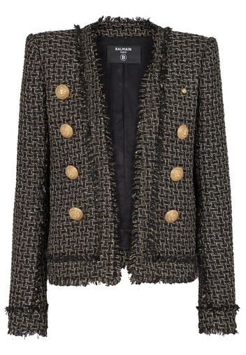 Balmain Doppelreihiger Tweed-Blazer - EAD