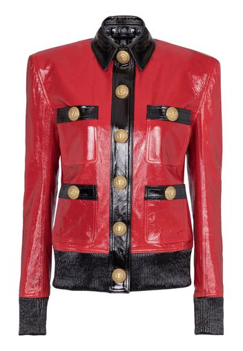 Balmain Zweifarbige Jacke - Rot