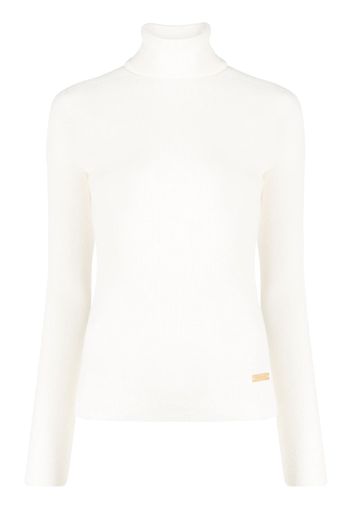 Balmain roll-neck merino-wool jumper - Nude