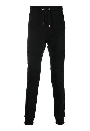 Balmain organic cotton fitted track pants - Schwarz