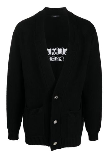 Balmain CARDIGAN LOGO BACK - Schwarz