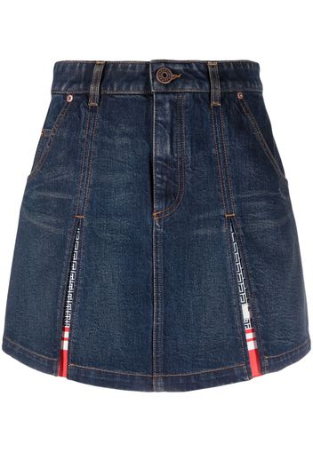 Balmain pleated denim skirt - Blau