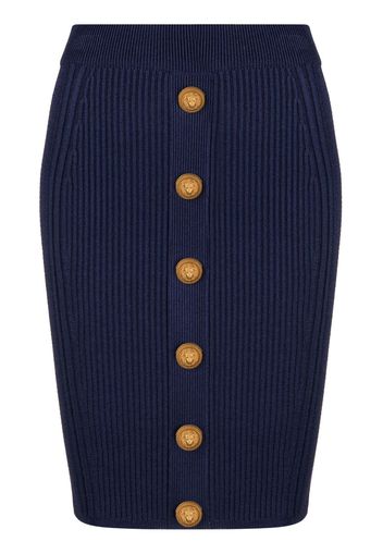 Balmain cable-knit pencil skirt - Blau