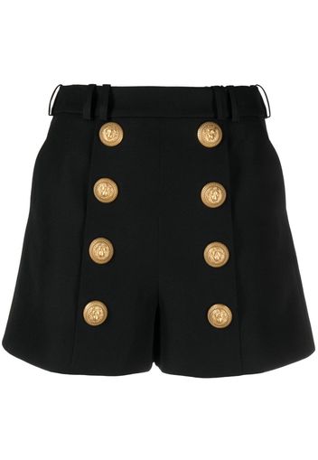 Balmain high-waisted virgin-wool shorts - Schwarz