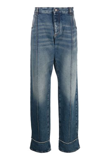 Balmain faded straight-leg jeans - Blau