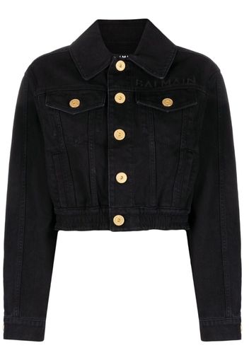 Balmain denim shirt jacket - Schwarz