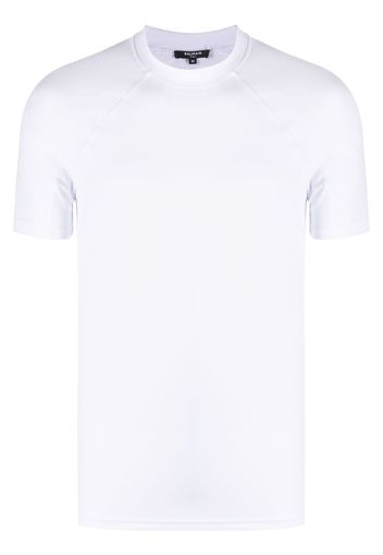 Balmain logo-print high-neck T-shirt - Weiß