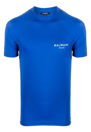 Balmain logo-print short-sleeve T-shirt - Blau