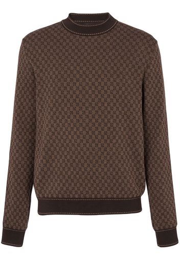 Balmain intarsia-knit long-sleeve jumper - Braun