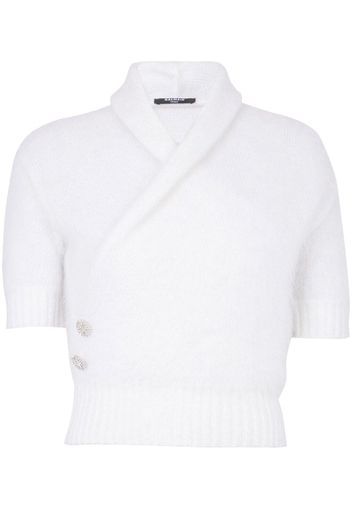 Balmain wrap mohair jumper - Weiß