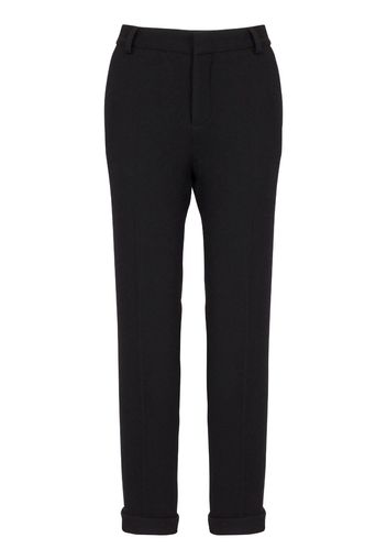 Balmain high-waisted tapered-leg trousers - Schwarz