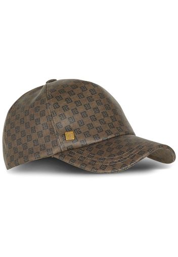 Balmain monogram-print six-panel cap - Braun