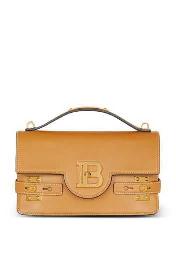 Balmain B-Buzz 24 leather shoulder bag - Braun