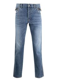 Balmain Tapered-Jeans mit Logo - Blau
