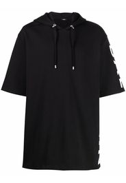 Balmain Hoodie mit kurzen Ärmeln - Schwarz