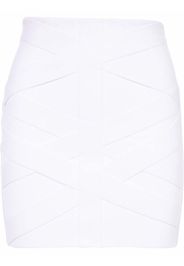 Balmain high-waisted panelled mini skirt - Weiß