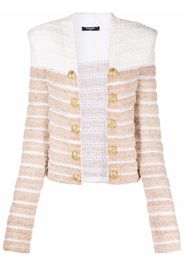 Balmain Zweifarbige Tweed-Jacke - Gold