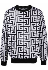 Balmain Pullover mit Monogrammmuster - Weiß