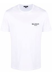 Balmain logo-embroidered cotton T-shirt - Weiß