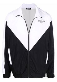 Balmain logo-print multi-cut track jacket - Schwarz