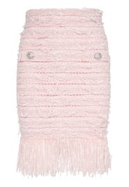 Balmain Tweed-Bleistiftrock - Rosa