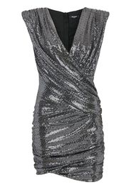 Balmain Ärmelloses Minikleid - Silber