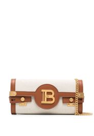 Balmain Satchel-Tasche mit Logo-Schild - Nude