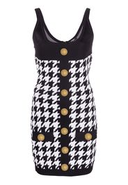 Balmain houndstooth sleeveless mini dress - Schwarz