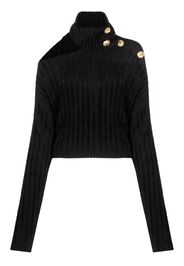 Balmain cut-out cropped jumper - Schwarz