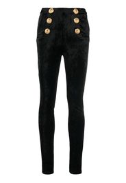 Balmain skinny velvet trousers - Schwarz