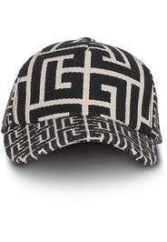 Balmain monogram jacquard cap - Schwarz