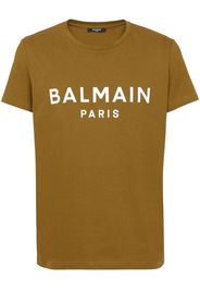 Balmain logo-print cotton T-shirt - Braun