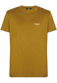 Balmain logo-print detail T-shirt - Braun