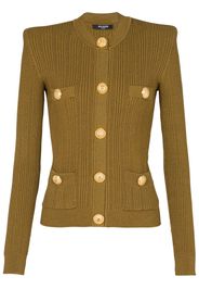 Balmain button-front knitted dress - Gold