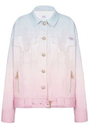 Balmain x Evian Jeansjacke mit Farbverlauf - Weiß