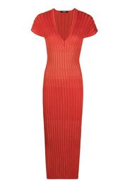 Balmain striped knitted maxi dress - Rot